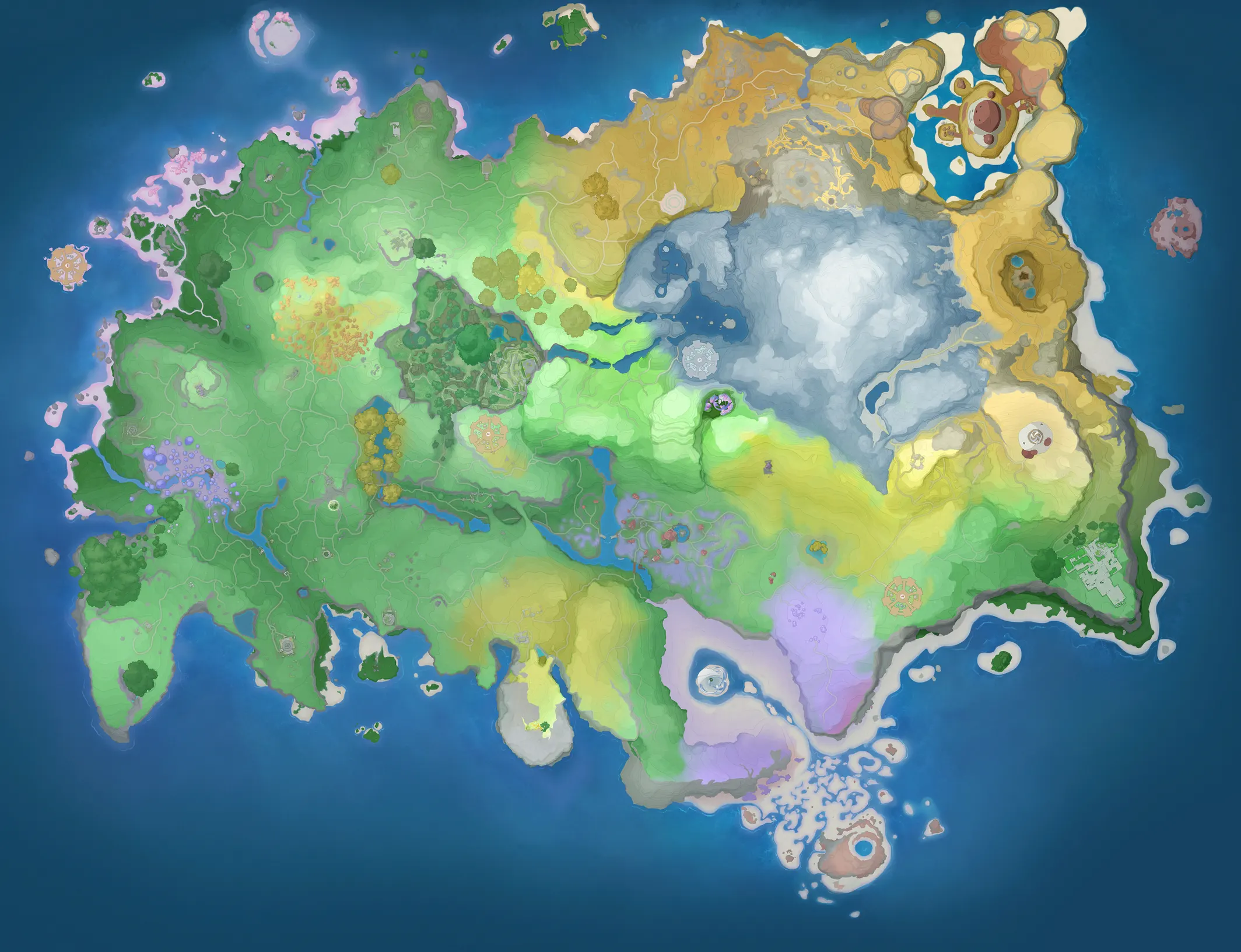 The world map of Idyll from the game