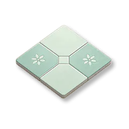 Patterned Cement Tile: Pale Green