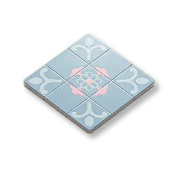 Patterned Cement Tile: Frostmist Blue