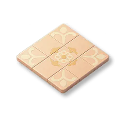 Patterned Cement Tile: Cream Apricot