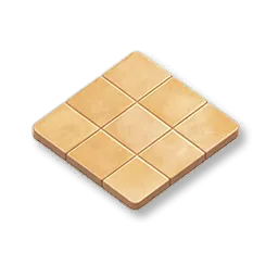 Nine-Square Tile: Amber Orange