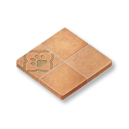 Paw Print Tile: Terracotta
