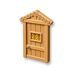 Pointed-Arch Wooden Door