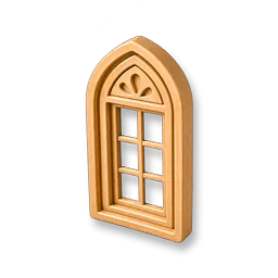 Pointed-Arch Wooden Window