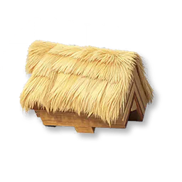Straw Roof Ridge Corner: Left