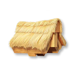 Straw Roof Ridge Corner: Right