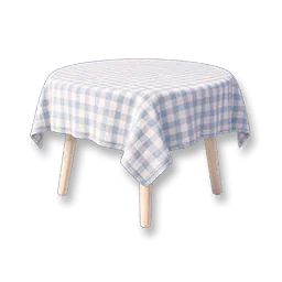 Pastoral Dining Table: Blue & White Check