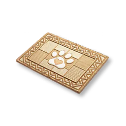 Paw-Pattern Mat: Khaki