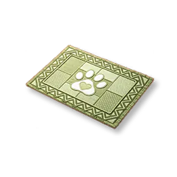 Paw-Pattern Mat: Bean Green